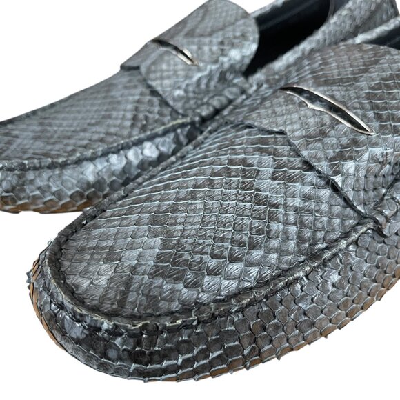 NEW LOUIS VUITTON Exotic Python Snakeskin Loafer Drivers Mens Shoes LV 10 =US 11 - Picture 11 of 15